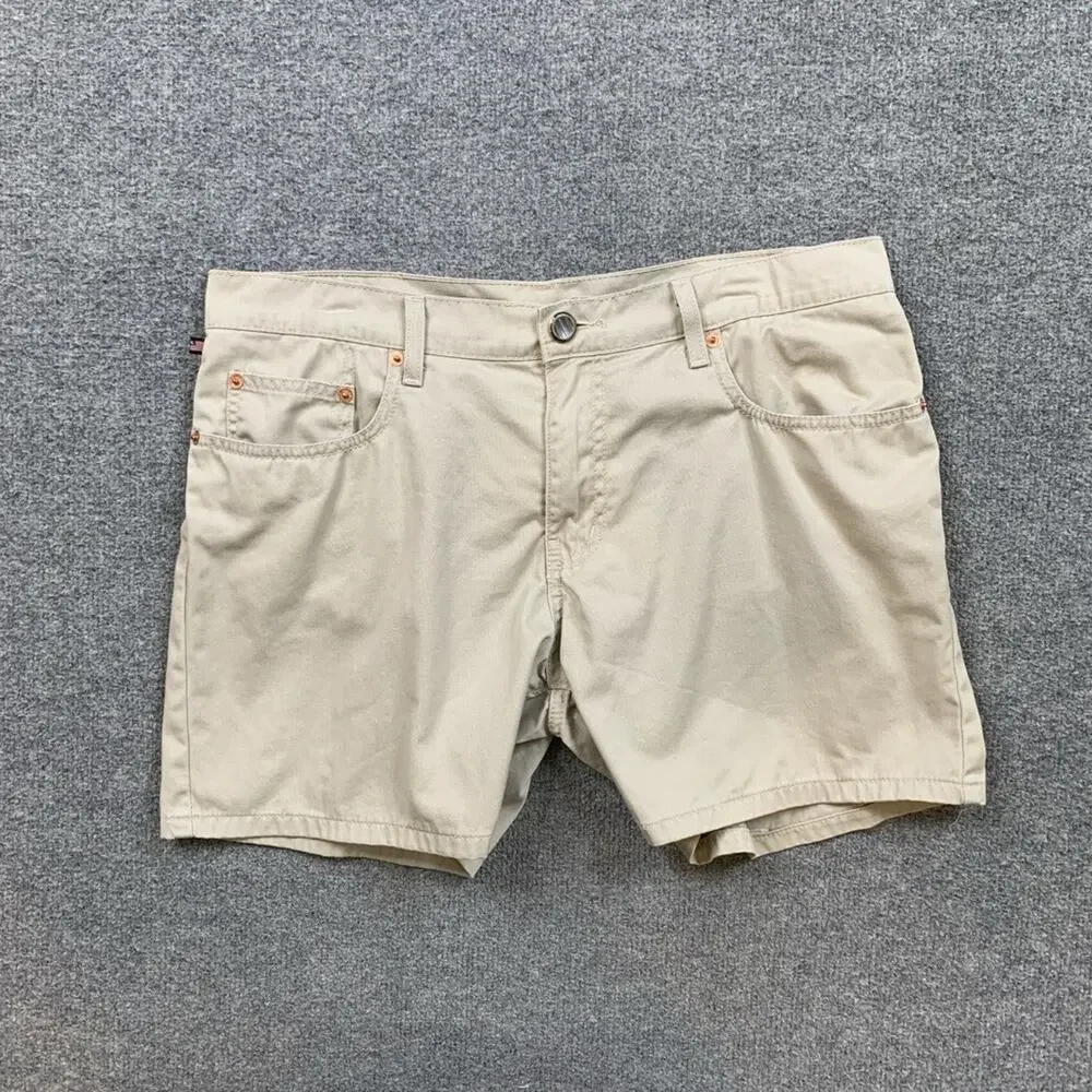 Ralph Lauren Polo Jean Shorts Womens 12 Khaki Cotton 5 Inch Inseam Walking Chino
